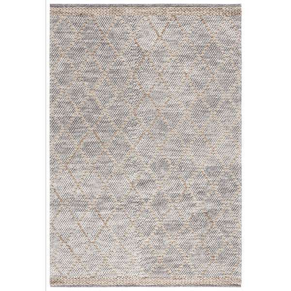 Foundry Select Natura Handmade Wool Light Gray/Natural Rug & Reviews